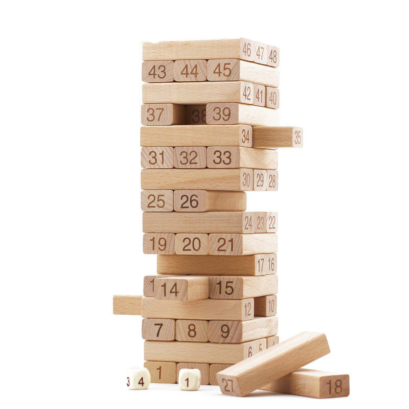 jenga wooden blocks