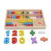Learning box with Abacus clock and numbers