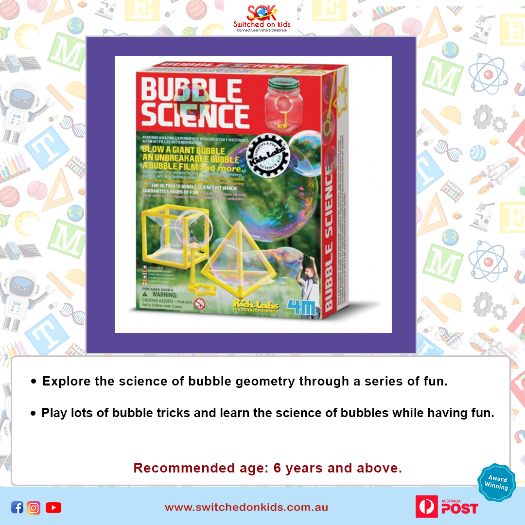 Science　Toys　on　labs　Switched　and　Kidz　Kits　Bubble　4M　Kids