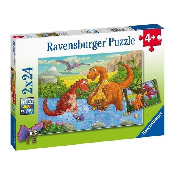 Ravensburger - Dinosaurs at play 2x24 pcs