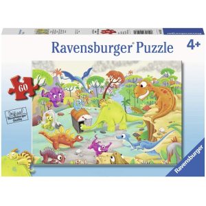 Ravensburger - Time Traveling Dinos Puzzle 60pc