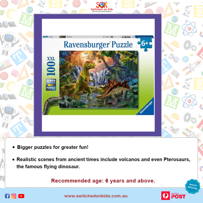 RB12888-4 Ravensburger - Dinosaur Oasis 100pc