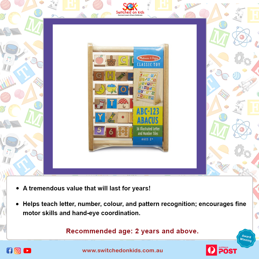 M D ABC 123 Abacus Brain Games for Kids Switched on kids