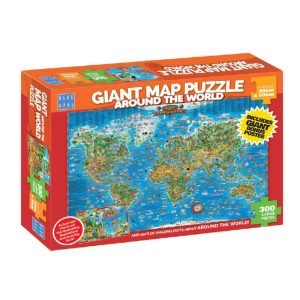 Blue Opal - Around the World Giant Map 300 pieces