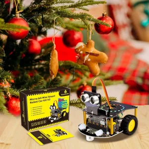 Duinotech Mini Smart Car Robot Kit Compatible with Micro:bit - STEM(MicroBit sold separately)