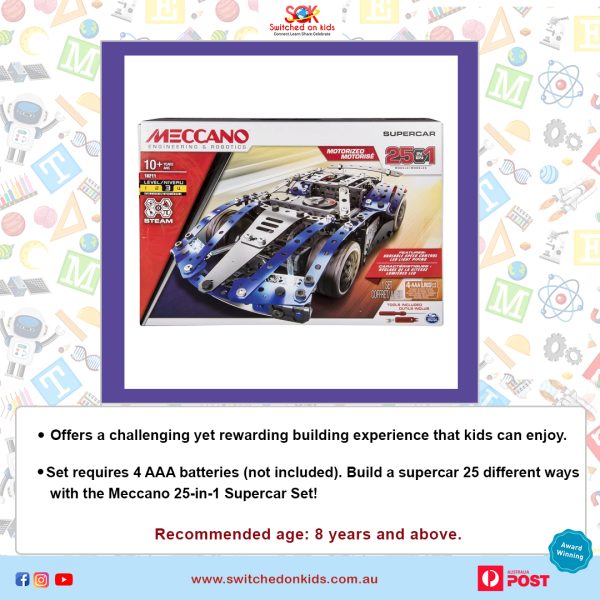 Meccano engineering and robotics sales supercar