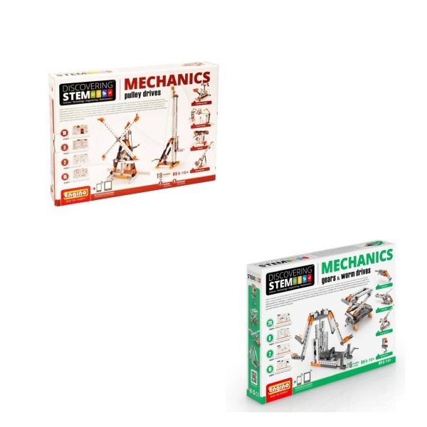 STEM Mechanics Multipack - Pulley Drives And Gears & Worm Drives Stem Construction Set