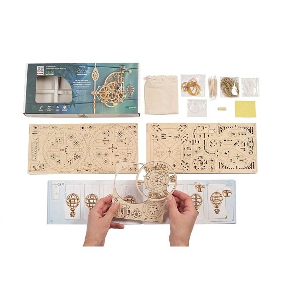 Ugears AeroClock Wall Clock with Pendulum Switched on kids