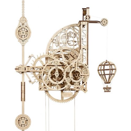 Ugears AeroClock Wall Clock with Pendulum Switched on kids