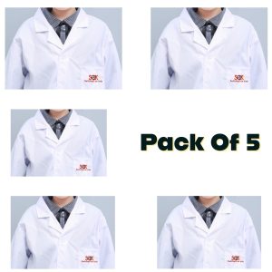 Pack of 5 - Lab Coats For Kids - Size M For Height 126-135 cm