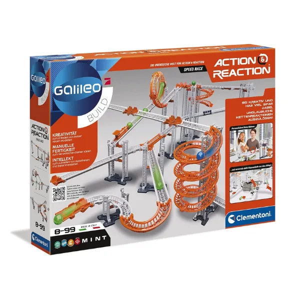 Action and reaction Speed race marble run