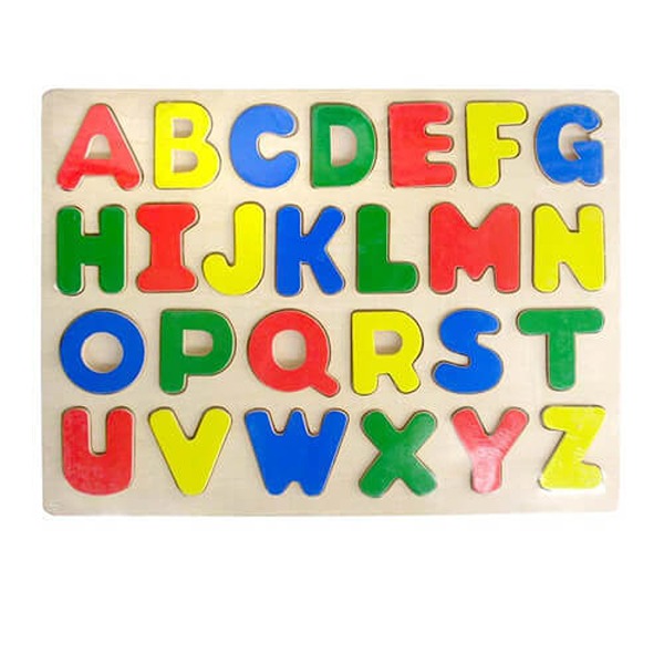 Fun Factory Wooden Puzzle Alphabet Upper Case - Raised
