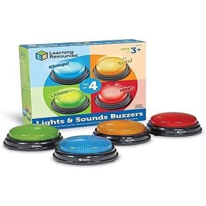 Lights & Sounds Answer Buzzers, Set of 4