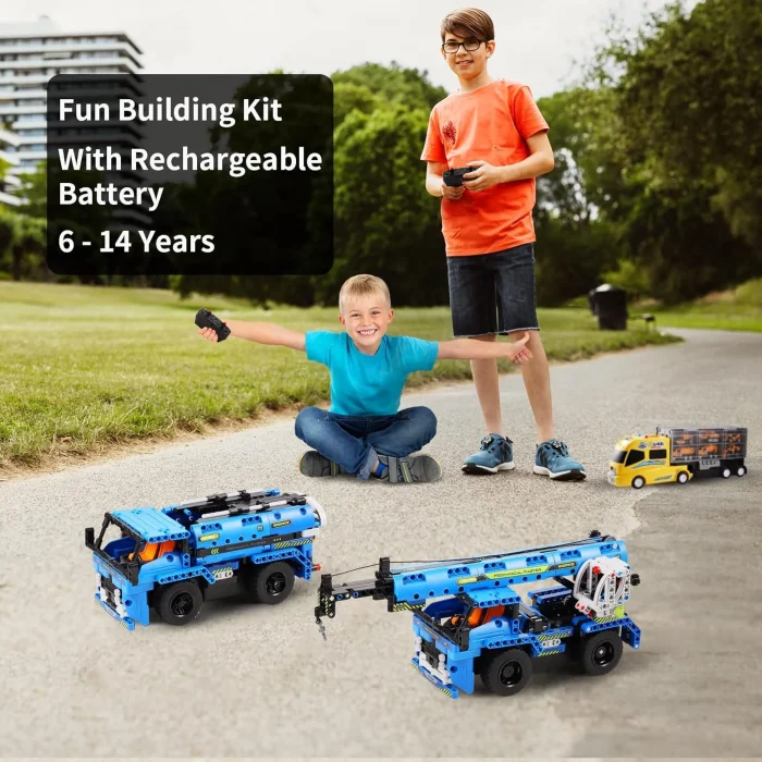 Building block remote control project crane 2 in 1