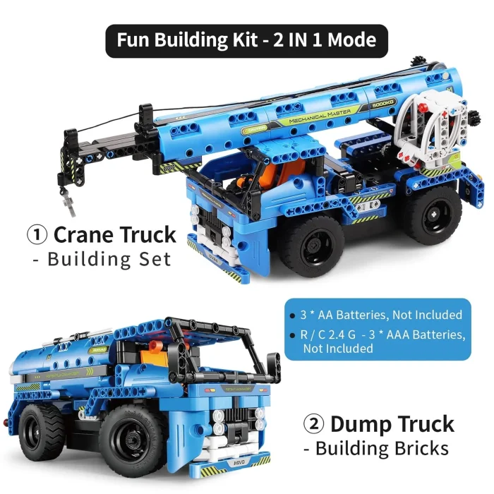 Building block remote control project crane 2 in 1