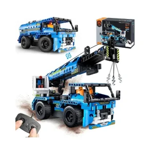 Building block remote control project crane 2 in 1