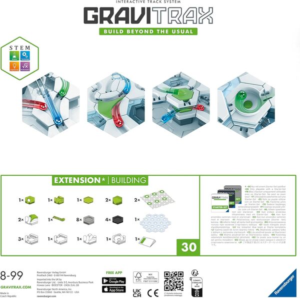 71RuFUP-0DL._AC_SL1500_ GraviTrax - Extension Building 30 Pc Marble Track System