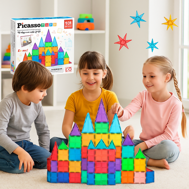 Hands-On Learning Fun With Picasso Tiles – 101Pc Magnetic Building Set!