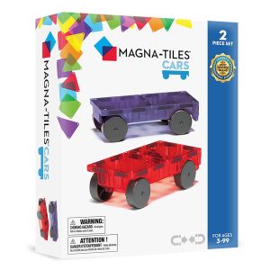 MAGNA-TILES - Cars - 2 Piece Expansion Set - Purple & Red