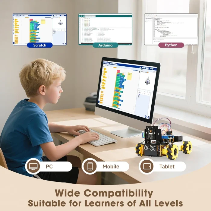 ACEBOTT ESP32 Smart Car Starter Kit with 4WD Mecanum Wheel