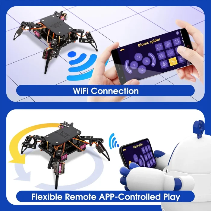 71G-bGWqVpL._AC_SL1500_ ACEBOTT ESP8266 Quadruped Bionic Spider Robot Kit