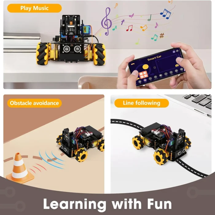 ACEBOTT ESP32 Smart Car Starter Kit with 4WD Mecanum Wheel