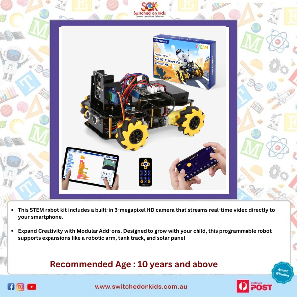 ACEBOTT ESP32 Smart Car Starter Kit with 4WD Mecanum Wheel