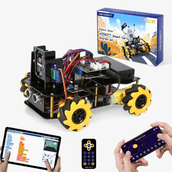 ACEBOTT ESP32 Smart Car Starter Kit with 4WD Mecanum Wheel